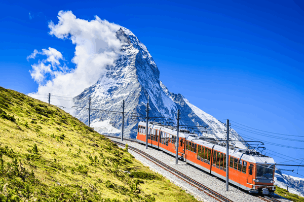 A train in Switzerland
