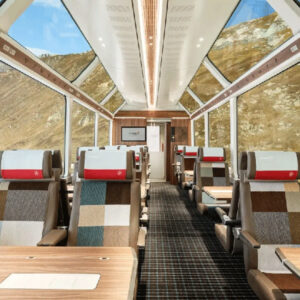 Inside a train in Switzerland